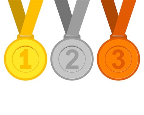 Premium Vector Gold Silver And Bronze Medals