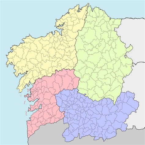 Mapa Zonas De Galicia