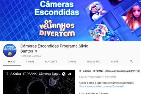 Câmeras Escondidas Do Silvio Santos Chega A 1 Milhão De Inscritos No