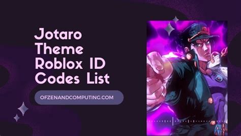 60 Jotaro Theme Roblox Id Codes 2022 Song Music Ids