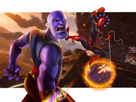 Thanos Vs Spider Man By Arkin Tyagi Spiderman Funny Marvel Memes