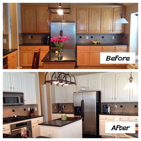 It is much faster and made the process a lot more pleasant. Painted oak kitchen cabinets - SW Alabaster White ...