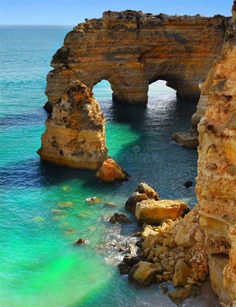 Algarve Coast Cliffs Cave Portugal Stock Image Image Of Praia Coast