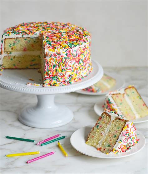 Rainbow Sprinkle Funfetti Cake Once Upon A Chef