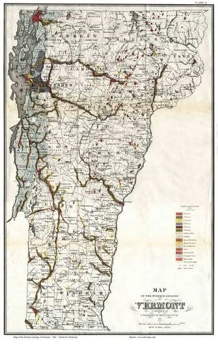 Whitelaws Map Of Vermont 1821