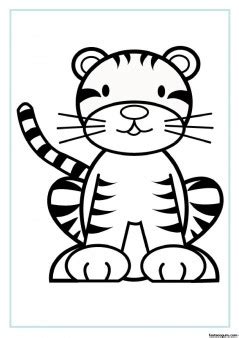 We all remember curious george from the children's books. Free printable animal tiger baby colouring sheet for kids ...