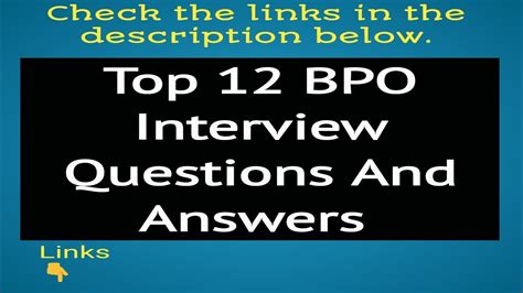Top Bpo Interview Questions And Answers Youtube