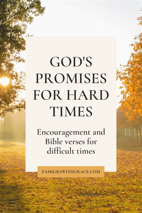 Gods Promises For Hard Times Families With Grace
