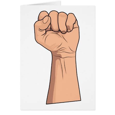 Fist Closed Hand Sign Gesture Greeting Card Zazzle