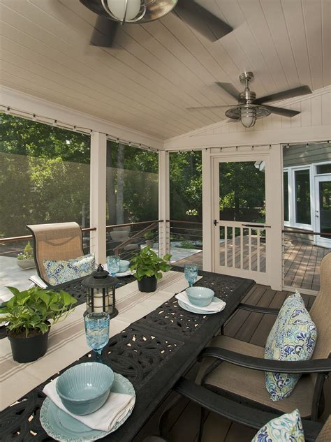 Screened Back Porch Designed And Built By Atlanta Decking Fence