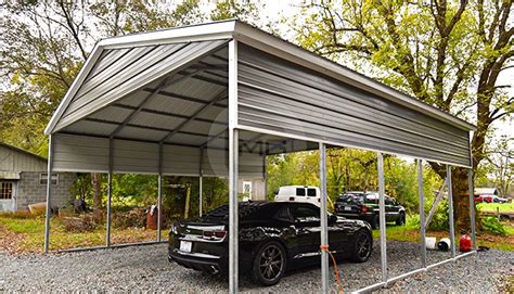 24x26x10 Vertical Roof Metal Carport24x26 Custom Metal Carport