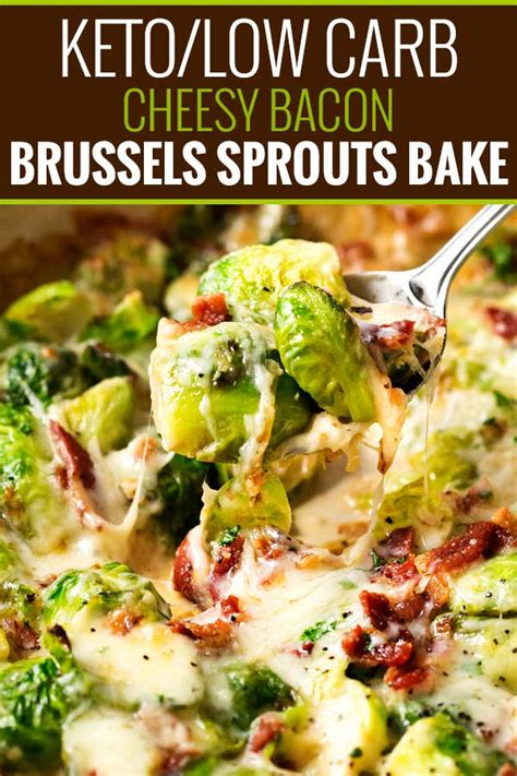 A tender and crispy combo that feels just like heaven in a bowl! Cheesy Brussels Sprouts with Bacon - The Chunky Chef