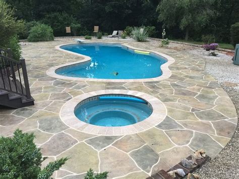 Stamped Concrete By Pool Yahoo Image Search Results Pool Decks Pool Deck
