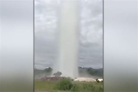 Unbelievable ‘miracle Waterfall Pours From Sky In Incredible Footage