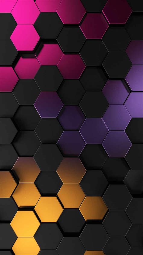3d Hexagon Metallic Texture Iphone Wallpapers