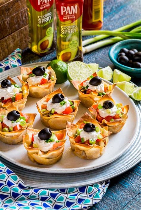 Delicious Wonton Taco Cups Are Perfect Game Day Appetizers As A Main