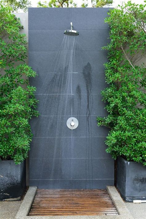 Top 60 Best Outdoor Shower Ideas Enclosure Designs Outdoor Pool Shower Outdoor Shower