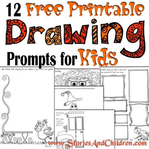 12 Free Printable Drawing Prompts For Kids Art Activities For