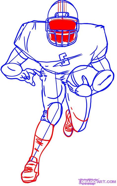 How To Draw American Football Player
