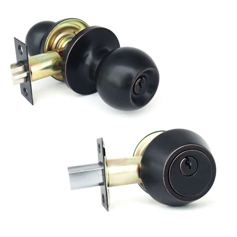 Locksets For Exterior Doors And Mobile Home With Deadbolt 1 Pack Keyed