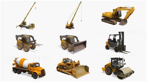 3d Model Construction Vehicles Pack 2 Vr Ar Low Poly Cgtrader