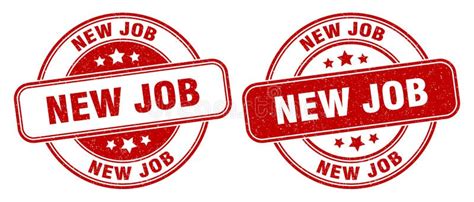 New Job Stamp New Job Label Round Grunge Sign Stock Vector