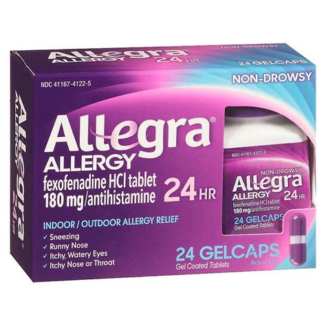 Allegra Allergy 24 Hour Indooroutdoor Relief Gelcaps 24 Ea Fruugo Uk