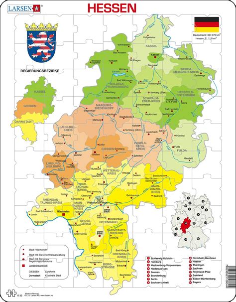 K32 Hessen Political Other Maps Puzzles Larsen Puzzles