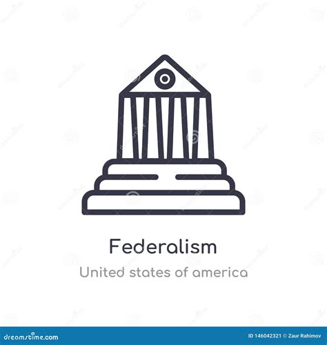 Federalism Icon Trendy Modern Flat Linear Vector Federalism Icon On