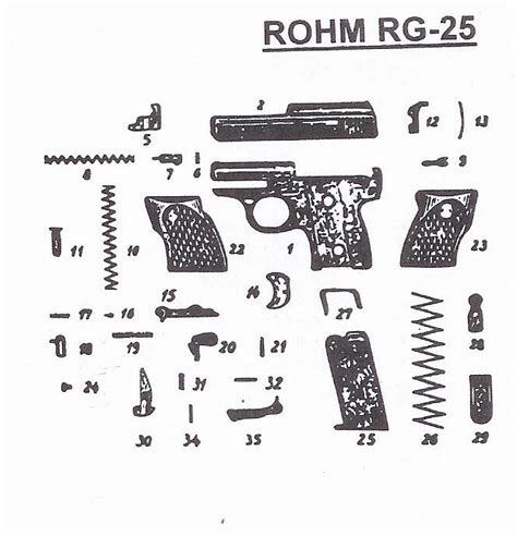 Rohm Rg Revolver And Automatic Pistol Parts German Pistol