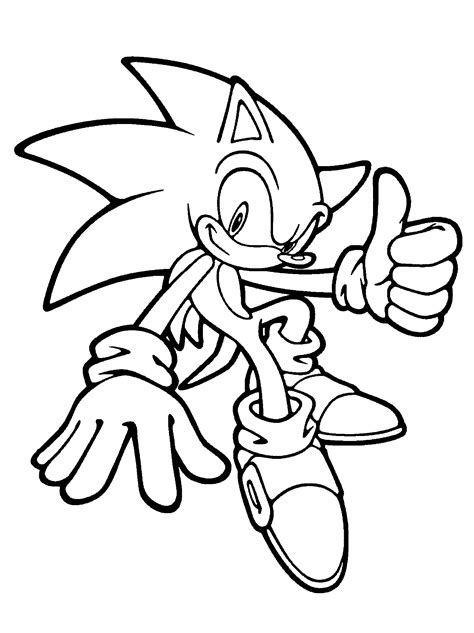 Dibujo Para Colorear De Sonic Lucha Por La Justicia