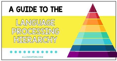 A Guide To The Language Processing Hierarchy Allison Fors Inc