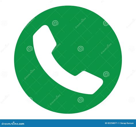 Green Phone Icon Stock Illustration Illustration Of Colorful 82258071