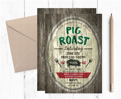 Printable Pig Roast Invitations Free