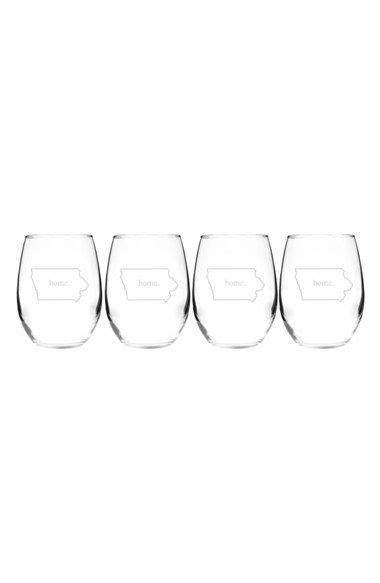 Cathy S Concepts Home State Set Of Stemless Wine Glasses Nordstrom Stemless Wine Glasses