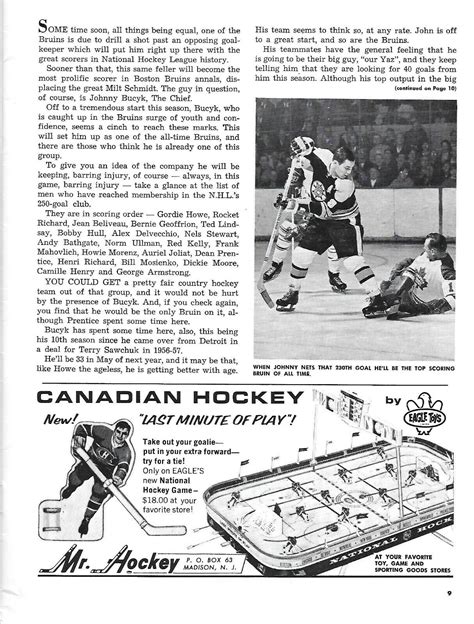 Vintage Boston Bruins 1967 68 Game Program Nhl Ebay
