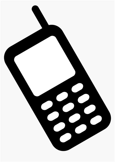 Phone Cell Clipart Black And White Mobile Transparent Mobile Phone