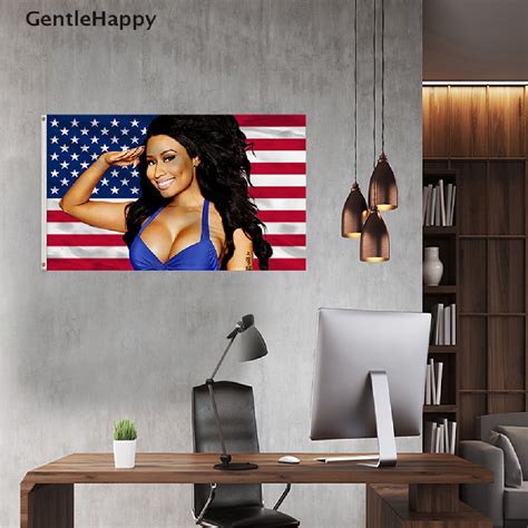 gentlehappy 3x5ft nicki minaj rap sexy usa flag music singer star silk fabric decor banner