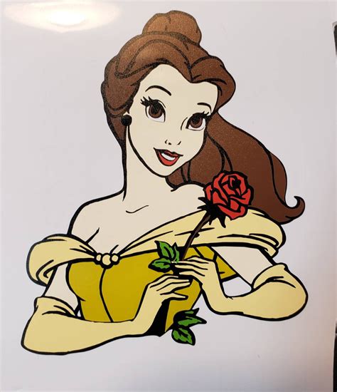 Belle From Beauty And The Beast Layered Vinyl Decal Etsy
