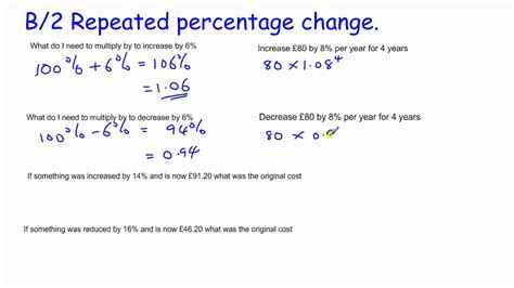 Gcse Core Maths Skills Revision B2 Repeated Percentage Change And