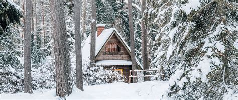 Download Wallpaper 2560x1080 House Forest Snow Nature Winter Dual