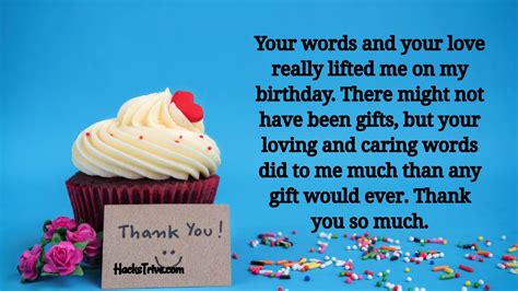 Emotional Thank You Messages For Birthday Wishes Thank You Messages