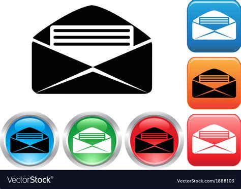 Email Buttons Set Royalty Free Vector Image Vectorstock