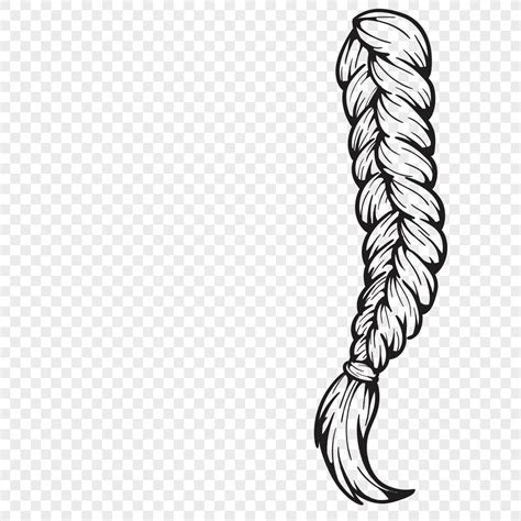 Braid Vector Graphics Of Sketching Hair Png Imagepicture Free Download