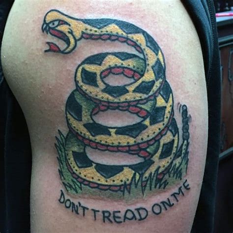 40 Dont Tread On Me Tattoo Designs For Men Liberty Ink
