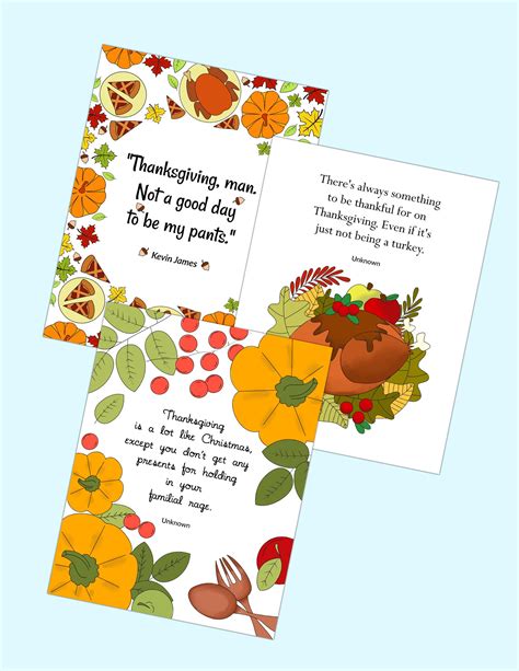 3 Free Printable Short Funny Thanksgiving Quotes For A Smile Freebie