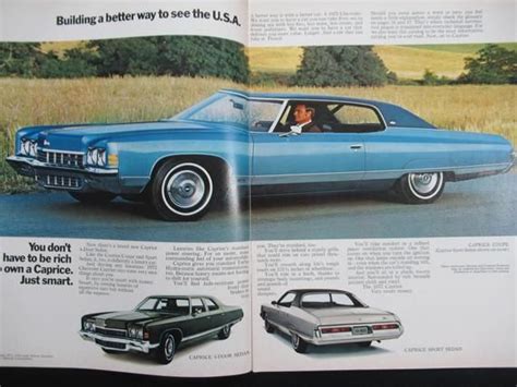 1972 Chevrolet Caprice Impala Bel Air Brochure Vintage Chevy Etsy In