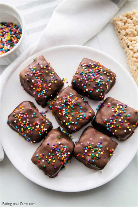 Chocolate Covered Rice Krispie Treats And Video Chocolate Dipped Treats