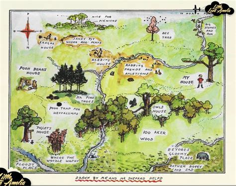 This Is An Awesome Hundred Acre Wood Map ~ Done By Artist On Etsy A