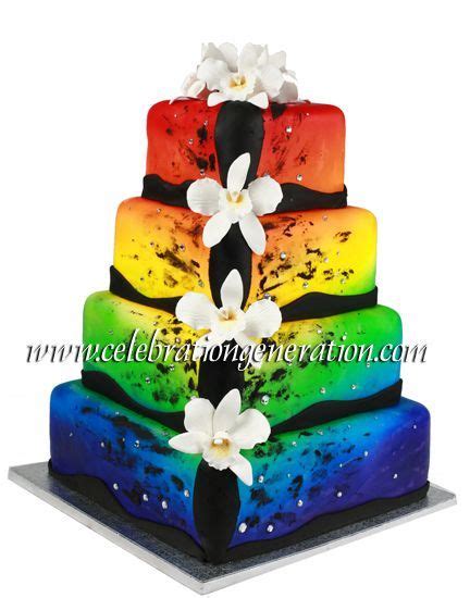 Rainbow Wedding Cakes Amazing Colorful Pride Wedding Cake From